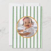 Rustiek Groen Goud Witte Verjaardag Foto Aardbei Bedankkaart (Voorkant)