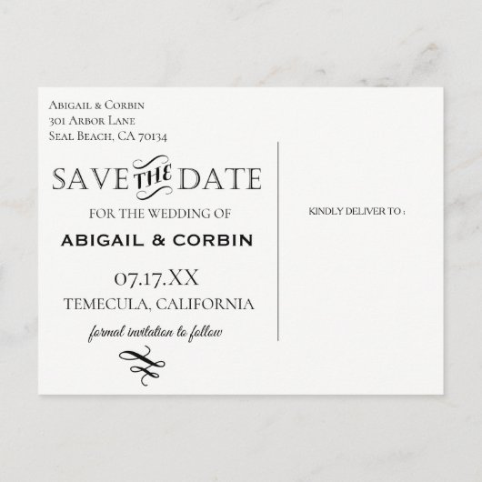 Rustiek groen GRATIS DRINKEN Save the Date Aankondigingskaart (Achterkant)