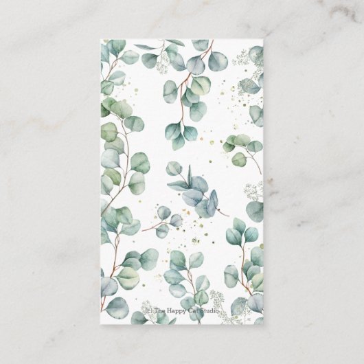 Rustiek groen Highland Koe Baby Luierreling Informatiekaartje (Achterkant)