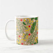  rustiek groen Holly Berry Christmas Koffiemok (Links)