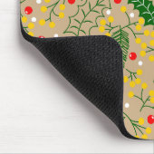 rustiek groen Holly Berry Christmas Muismat (Hoek)