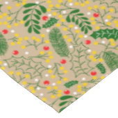 rustiek groen Holly Berry Christmas Tafelkleed (Gekanteld)