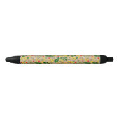 rustiek groen Holly Berry Christmas Zwarte Inkt Pen (Voorkant)
