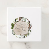 Rustiek groen houten plak | Bruiloft dank u Bedankjes Labels (In situ)