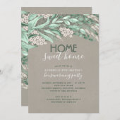 Rustiek groen Huis Sweet Home Huis Warming Kaart (Voorkant / Achterkant)