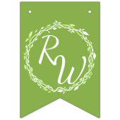 Rustiek groen | Huwelijkswijnstok net getrouwd Vlaggetjes (Tweede vlag)