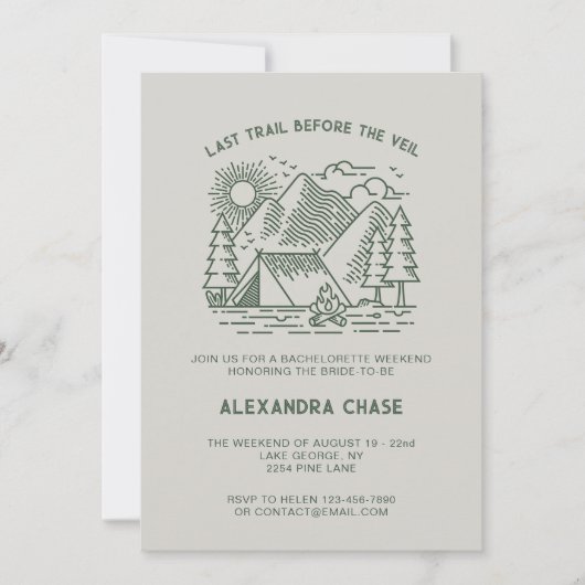 Rustiek Groen Kamp Bachelorette Routebeschrijving  Kaart (Voorkant)