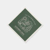 Rustiek Groen Kamp Bachelorette Weekend Servet (Hoek)