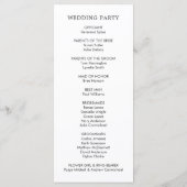 Rustiek groen krans monogram elegante bruiloft programmakaart (Achterkant)