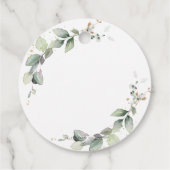 Rustiek groen loof gouden doop dank u bedankjes labels (Achterkant)