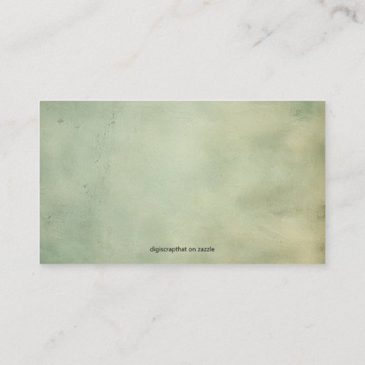 Rustiek Groen Minimalistisch Visitekaartje (Achterkant)