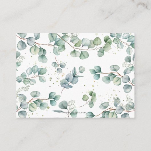 Rustiek groen Olifant Baby shower Luier Raffle Informatiekaartje (Achterkant)