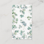 Rustiek groen Olifant Baby shower Luier Raffle Informatiekaartje (Achterkant)