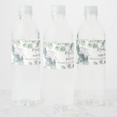 Rustiek groen Olifant Boy Baby shower Favor Waterfles Etiket (Flessen)