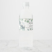 Rustiek groen Olifant Boy Baby shower Favor Waterfles Etiket (Voorkant)