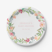 Rustiek groen papier Borden Papieren Bordje (Voorkant)