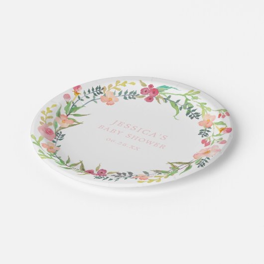 Rustiek groen papier Borden Papieren Bordje (Gekanteld)