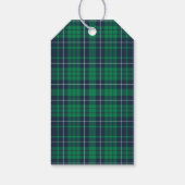 Rustiek Groen Plaid Vrolijk Kerstfeest Cadeaulabel (Achterkant)