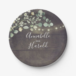 Rustiek groen Plattelandsfeest Papieren Bordje