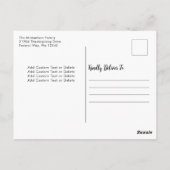 Rustiek Groen Pompoen Thanksgiving Diner Invite Briefkaart (Achterkant)