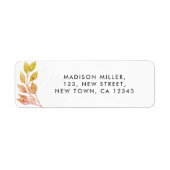 Rustiek groen retour adreslabel etiket (Voorkant)