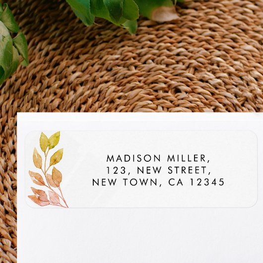 Rustiek groen retour adreslabel etiket