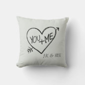 Rustiek groen romantisch jij en ik hart kussen (Voorkant)