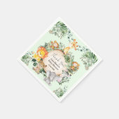 Rustiek groen Safari Oerwoud Baby Dieren Douche Servet (Hoek)