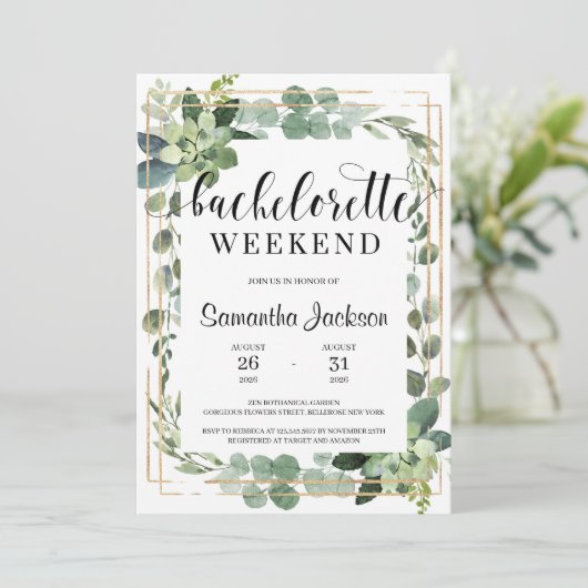 Rustiek groen succulent bloemenvrijgezelle vrijgez kaart (Staand voorkant)