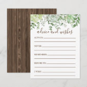 Rustiek Groen Succulent Modern Baby shower Informatiekaartje (Voorkant / Achterkant)