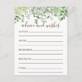 Rustiek Groen Succulent Modern Baby shower Informatiekaartje (Voorkant)
