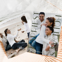 Rustiek Groen Twee foto Gelukkigste Feestdagen