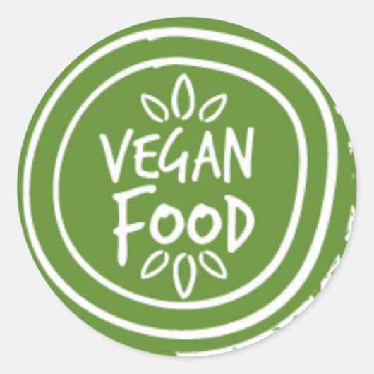 Rustiek groen vegan food label | plaatselijk gepro (Voorkant)