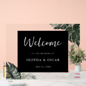 Rustiek groen Waterverf bruiloft Welkom Acryl Bord (Huwelijk)