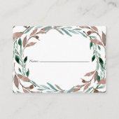 Rustiek groen Winter Vrijgezellenfeest Raffle Tick Informatiekaartje (Achterkant)