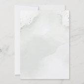 Rustiek groen, wit & groen loof bruiloft kaart (Achterkant)