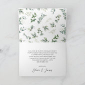 Rustiek groen Woodland Animals Baby shower Tent Bedankkaart (Binnen)