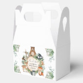 Rustiek groen Woodland Animals Baby Verjaardag Bedankdoosjes (Geopend)