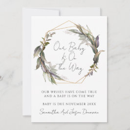 Rustiek groen Zwangerschap Aankondiging