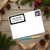 Rustiek Groen & Zwart Buffalo Plakken Custom Etiket