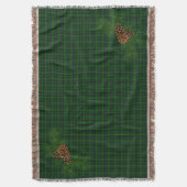 Rustiek Groen Zwart Plaid patroon pijnboomkegel Deken (Voorkant Verticaal)