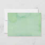 RUSTIEK Groene waterverf KRANS Foliage RSVP-kaart RSVP Kaartje (Achterkant)