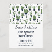 Rustiek Groene Woestijn Cactus Patroon Save the Da Briefkaart (Voorkant)