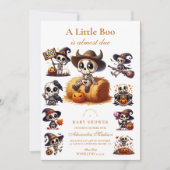 Rustiek Halloween Skeleton Baby shower Kaart (Voorkant)