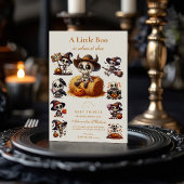 Rustiek Halloween Skeleton Baby shower Kaart