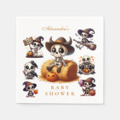 Rustiek Halloween Skeleton Baby shower Servet (Voorkant)