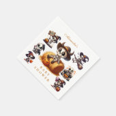 Rustiek Halloween Skeleton Baby shower Servet (Hoek)