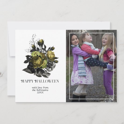  rustiek Halloween Woodland Feestdagenkaart (Voorkant)