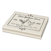 Rustiek Handgeschreven Boerderij Custom Egg Carton Rubberstempel (Stempel)