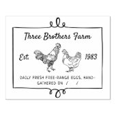 Rustiek Handgeschreven Boerderij Custom Egg Carton Rubberstempel (Afrduk)